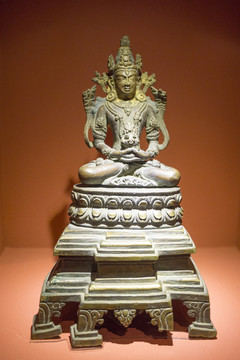 铜阿弥陀佛坐像