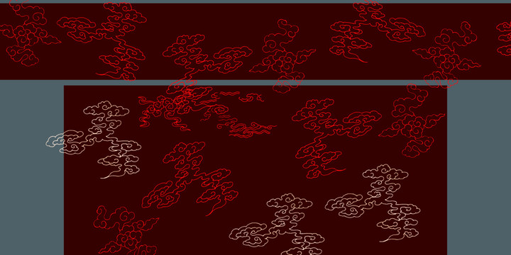中式地毯婚礼背景平面图