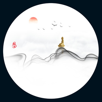 禪意水墨畫