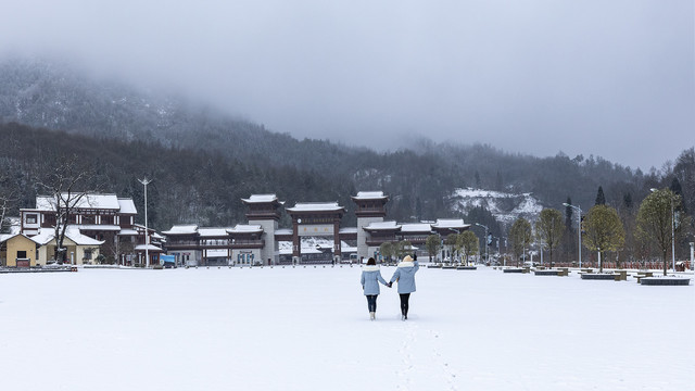 光雾山雪香景