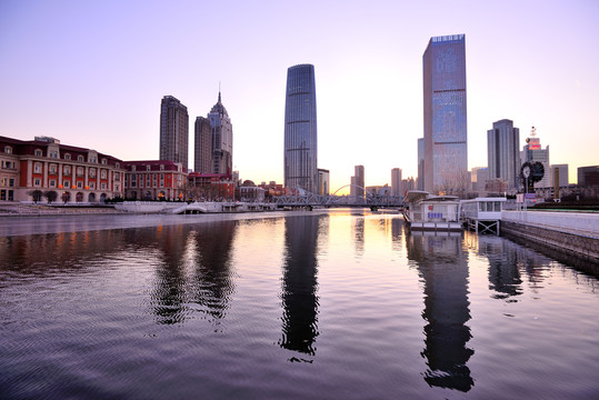 天津海河夜景