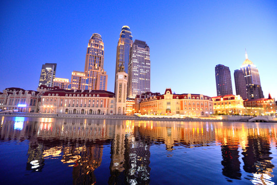 天津津湾广场夜景