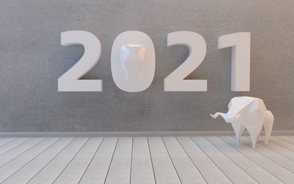 2021牛年立體數(shù)字墻