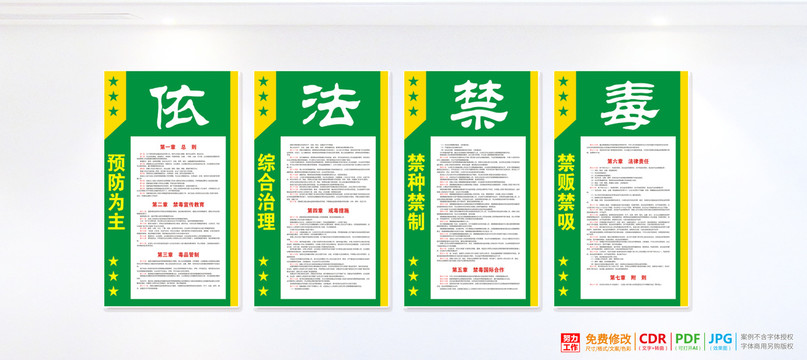 禁毒法宣傳展板