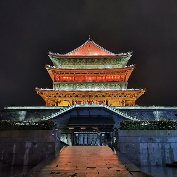 西昌鼓楼夜幕景点