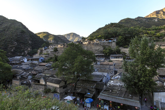 北京市门头沟爨底下村俯瞰