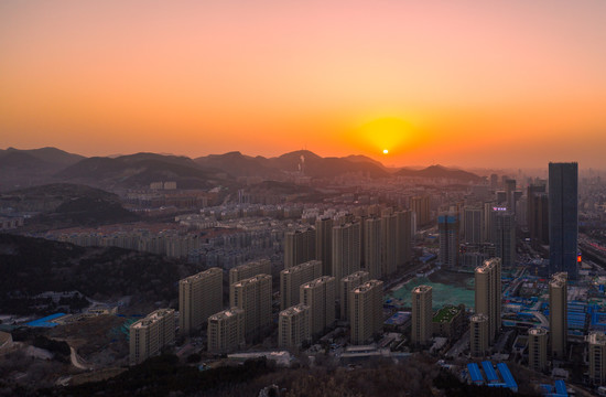 航拍济南东部新城夜景14