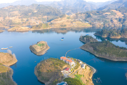 航拍湖南湘西酉水河