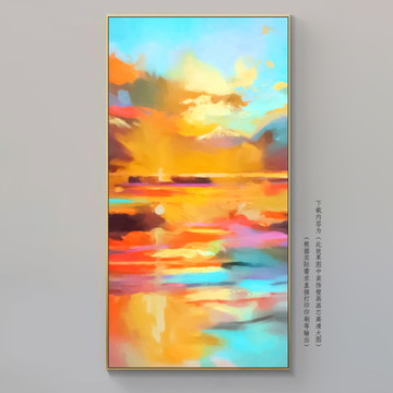 海景抽象油畫壁畫