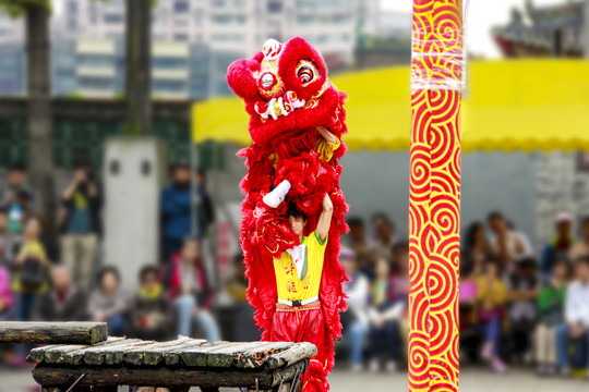 佛山祖庙舞狮表演