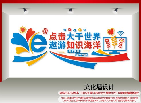 電子閱覽室文化墻