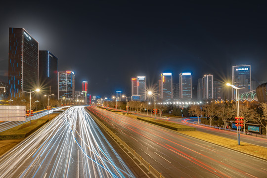 济南经十路夜景