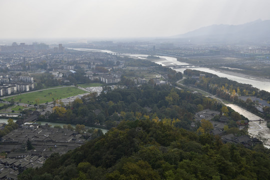 都江堰俯瞰