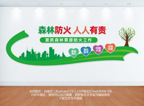 森林防火文化墻