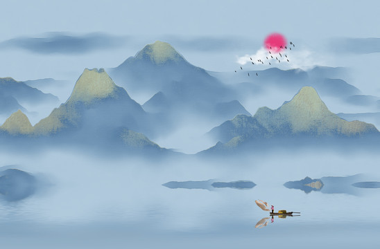 新中式山水畫(huà)