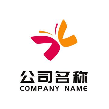 抽象蝴蝶logo