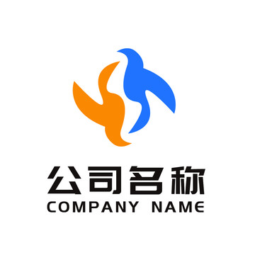 抽象鳥logo