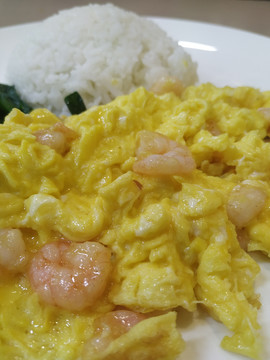 蝦仁滑蛋飯