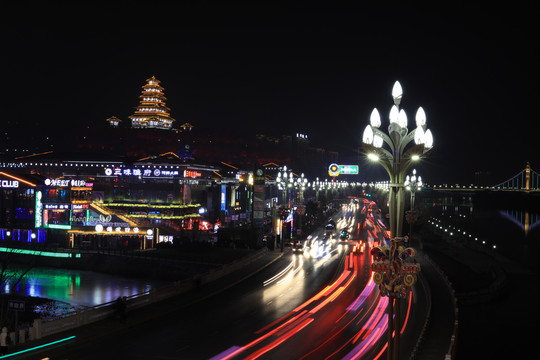 宝鸡夜景