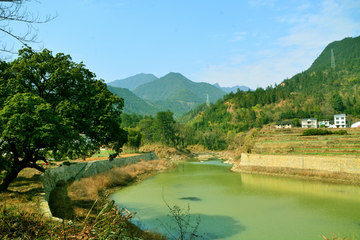 乡村河畔风景