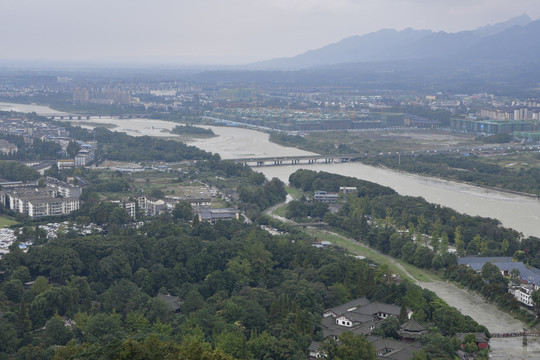 都江堰俯瞰