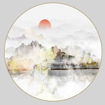 圓形山水畫