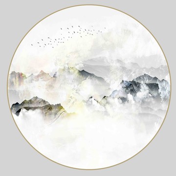 圓形山水畫