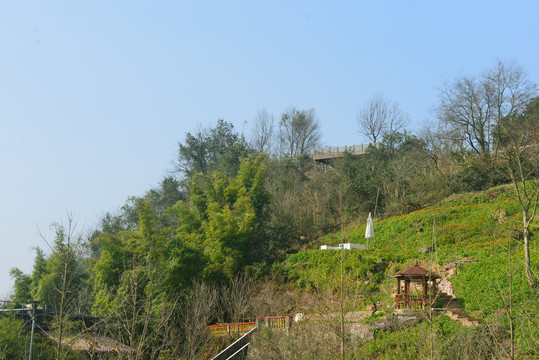 成都龙泉钟家山步道一揽半山平台