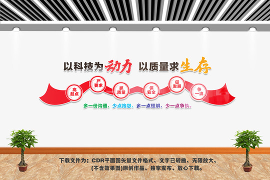 工廠標語文化墻