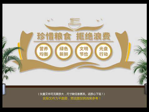 拒絕浪費文化墻