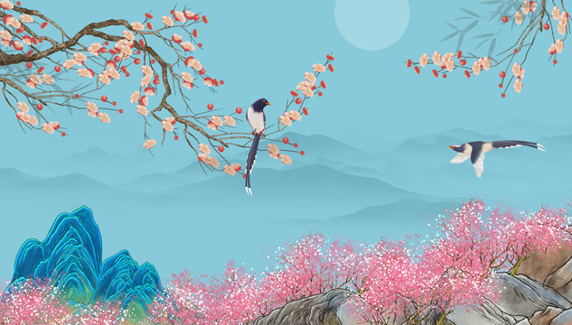 花鳥梅花