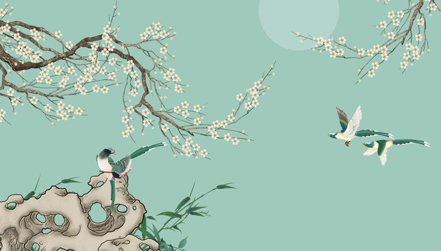 梅花花鳥