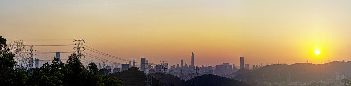 深圳夕陽全景圖
