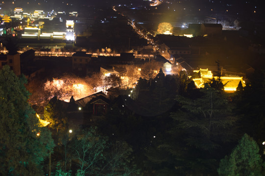 韩城城市建筑夜景