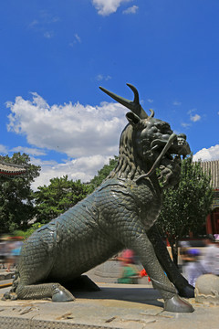 北京颐和园仁寿殿前麒麟