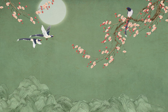 梅花花鳥