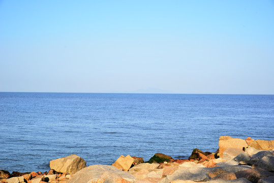 夏日蓝天大海