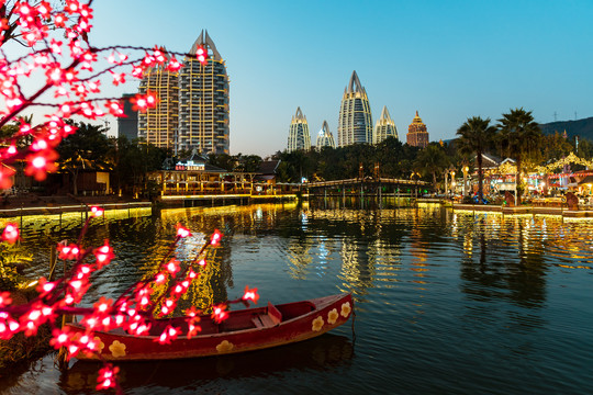 西双版纳告庄西双景夜景