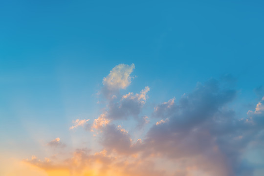 天空夕阳云彩背景素材