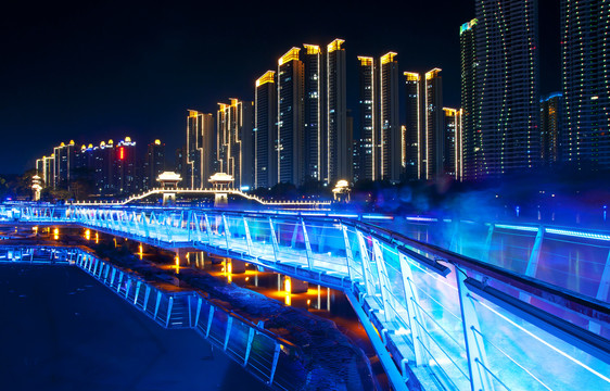 金山湖公园夜景