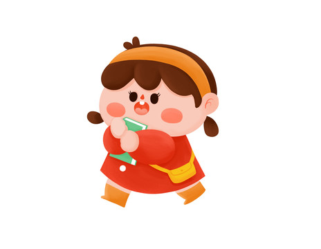 開學(xué)季小女孩上學(xué)