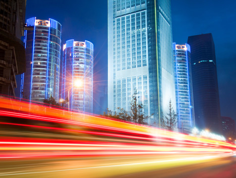 上海城市道路夜景