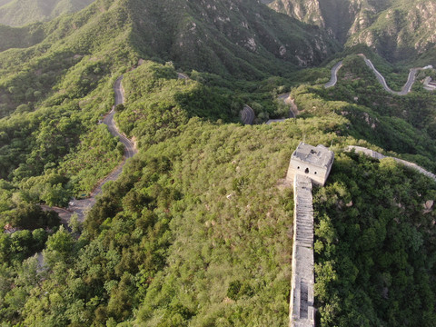 航拍大庄科长城