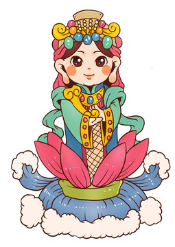 手繪媽祖