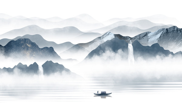意境山水背景墻