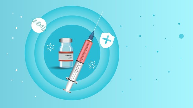 注射器疫苗瓶疫苗接種抗擊新冠病