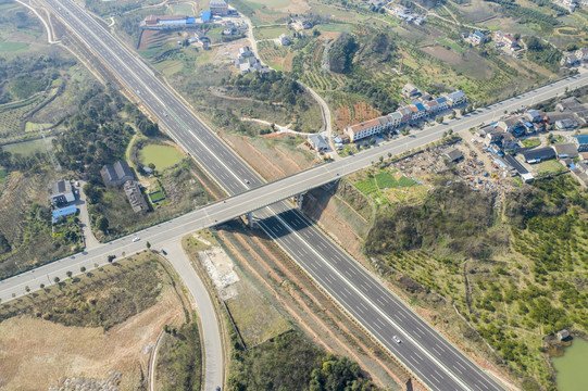 高速公路航拍