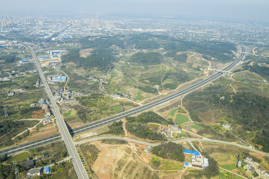 高速公路航拍