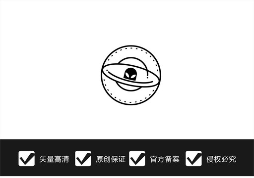 飞船航空外星人logo