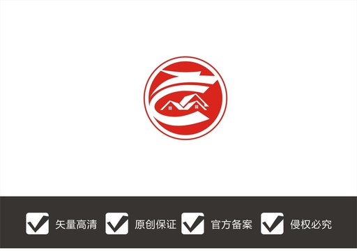 龙山庄房子LOGO